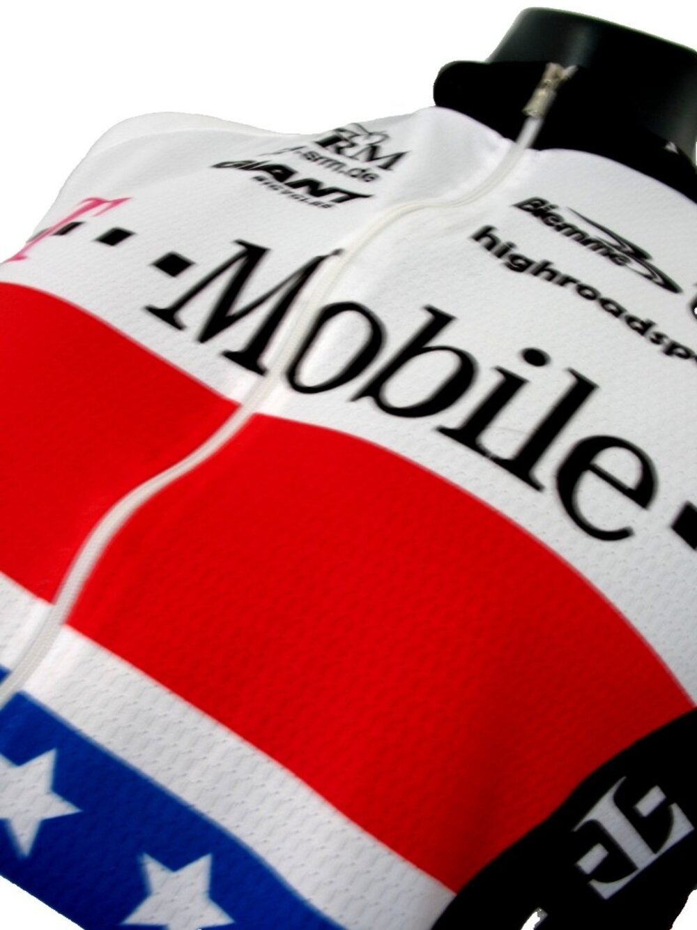 biemme cycling Jersey XL White/Red/Blue 1/4 Zip UnisexAdults says 3X ck measure